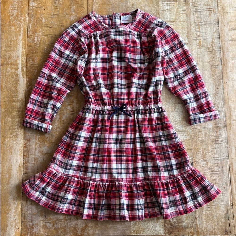 Hanna Andersson flannel plaid dress size 140(10)